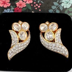 Swarovski Crystal Pave CLIP Earrings